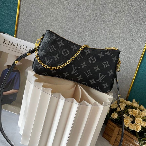 ルイヴィトン ショルダーバッグ/メッセンジャーバッグ lv301201 ポシェット･リヴ ブラック N品 ルイヴィトン リヴ チェーンバッグ - 画像 (7)