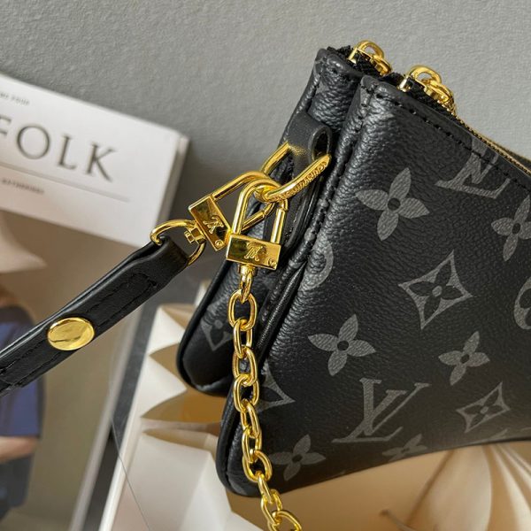 ルイヴィトン ショルダーバッグ/メッセンジャーバッグ lv301201 ポシェット･リヴ ブラック N品 ルイヴィトン リヴ チェーンバッグ - 画像 (4)