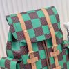 ルイヴィトン N40564 クリストファー ダミエレザー バックパック リュック MM グリーン/ブラウン N品 - 画像 (4)