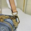 ルイヴィトン アルファ ウエアラブル ウォレット lv301242 ブルーデニム N品 ヴィトン デニム ショルダーバッグ - 画像 (4)