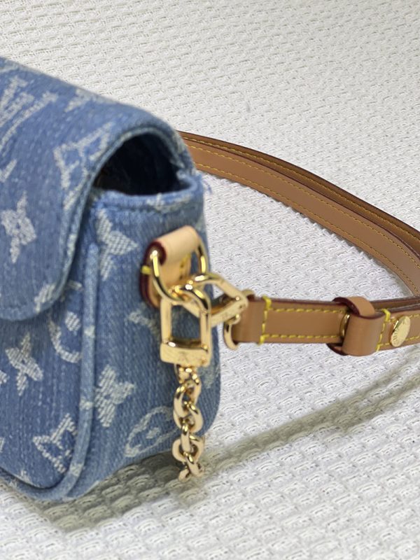 ルイヴィトン モノグラムデニム ミニプリーティ ハンドバッグ ミニバッグ lv301243 N品 ヴィトン デニム バッグ 新作 - 画像 (4)