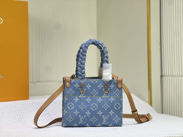 ルイヴィトン オンザゴー BB モノグラム･デニム ミニバッグ lv301245 N品 ルイヴィトン トートバッグ 布 本物 - 画像 (6)