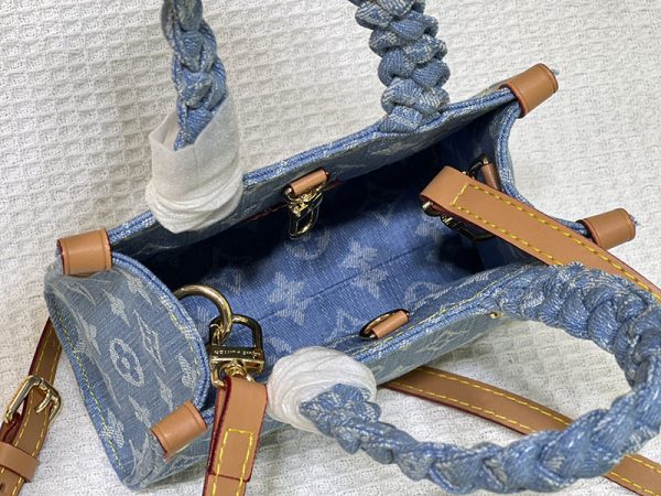 ルイヴィトン オンザゴー BB モノグラム･デニム ミニバッグ lv301245 N品 ルイヴィトン トートバッグ 布 本物 - 画像 (3)
