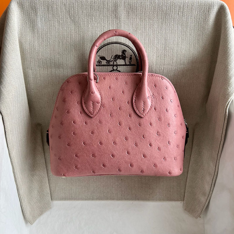 エルメス バッグ 人気 HERMES ボリード1923 20 ミニ パールグレー オーストリッチ シルバー金具 2521250 ボリード1923 コーデ - 画像 (2)