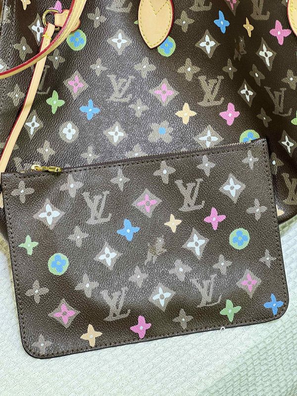 ルイヴィトン モノグラム ネヴァーフルMM チョコレート トートバッグ lv301254 N品 ヴィトン トートバッグ コーデ - 画像 (4)