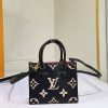 ルイヴィトン アンプラント オンザゴー BB ブラック ベージュ lv301271 N品 ルイヴィトンミニトートバッグ - 画像 (7)