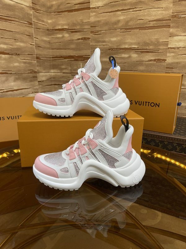 ルイヴィトン 靴 LV アークライト スニーカー レディース lv303304 ホワイト/ピンク N品 ヴィトン スニーカー 新作 2025 - 画像 (6)