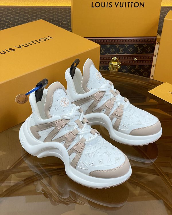 ルイヴィトン 靴 LV アークライト スニーカー レディース lv303308 ホワイト/ベージュ N品 スニーカー レディース おしゃれ 40代 - 画像 (9)