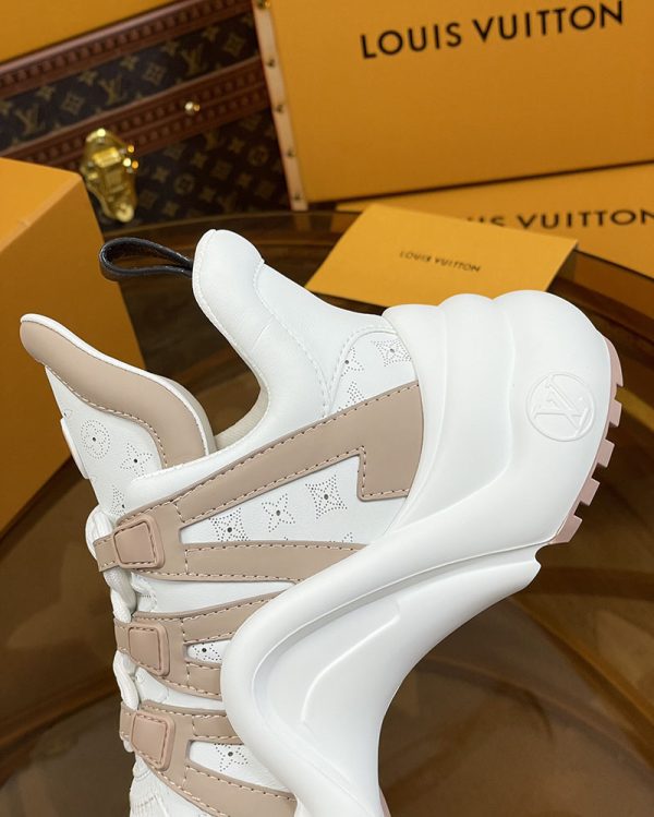 ルイヴィトン 靴 LV アークライト スニーカー レディース lv303308 ホワイト/ベージュ N品 スニーカー レディース おしゃれ 40代 - 画像 (5)