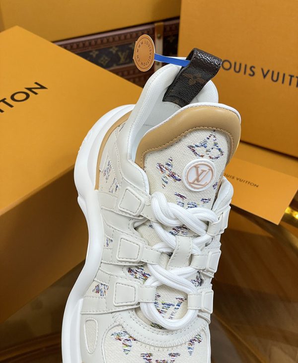 ルイヴィトン 靴 LV アークライト スニーカー レディース lv303311 ホワイト/ベージュ N品 スニーカー レディース 人気ブランド - 画像 (2)