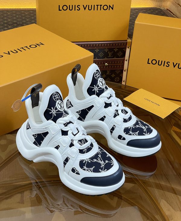 ルイヴィトン 靴 LV アークライト スニーカー レディース lv303312 ホワイト/ブラック N品 スニーカー レディース 人気ブランド - 画像 (9)
