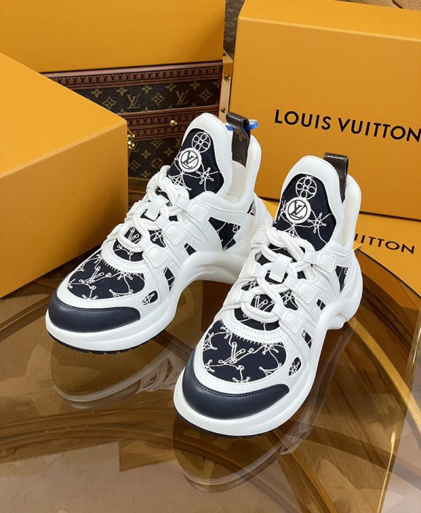 ルイヴィトン 靴 LV アークライト スニーカー レディース lv303312 ホワイト/ブラック N品 スニーカー レディース 人気ブランド - 画像 (8)