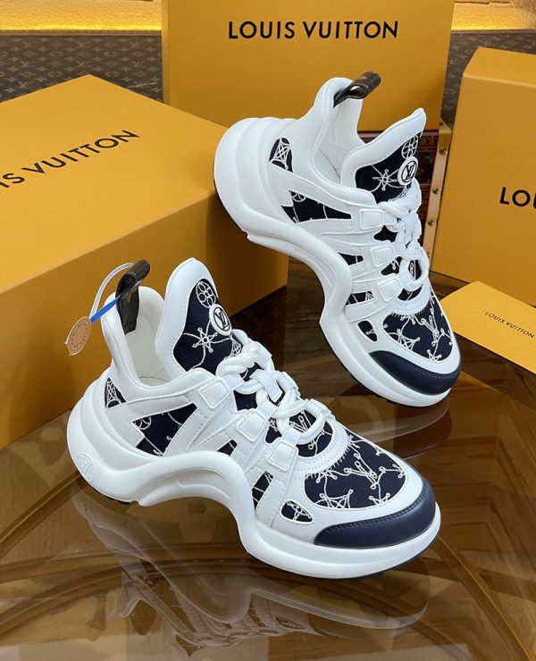 ルイヴィトン 靴 LV アークライト スニーカー レディース lv303312 ホワイト/ブラック N品 スニーカー レディース 人気ブランド - 画像 (7)