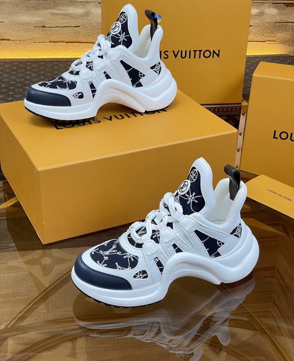 ルイヴィトン 靴 LV アークライト スニーカー レディース lv303312 ホワイト/ブラック N品 スニーカー レディース 人気ブランド - 画像 (6)
