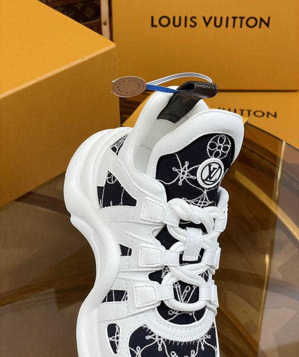 ルイヴィトン 靴 LV アークライト スニーカー レディース lv303312 ホワイト/ブラック N品 スニーカー レディース 人気ブランド - 画像 (3)