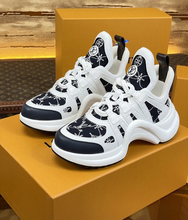 ルイヴィトン 靴 LV アークライト スニーカー レディース lv303312 ホワイト/ブラック N品 スニーカー レディース 人気ブランド - 画像 (2)