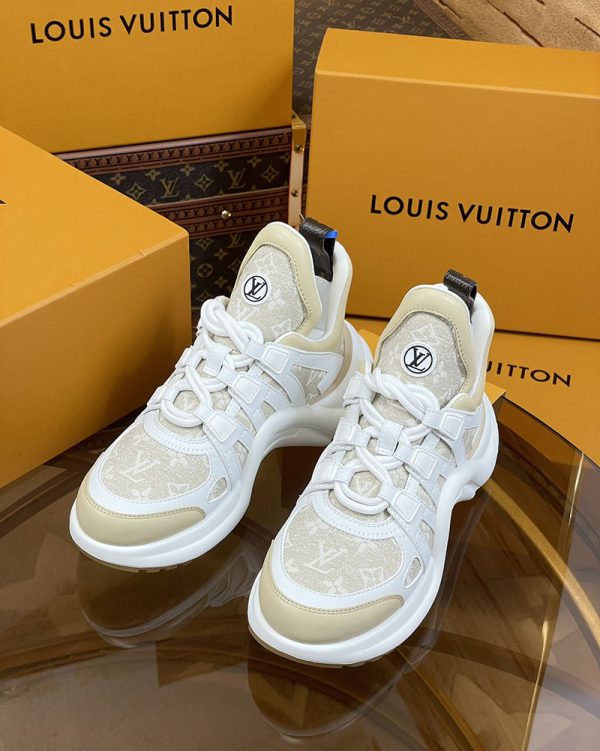 ルイヴィトン 靴 LV アークライト スニーカー レディース lv303314 ホワイト/グレー N品 スニーカー レディース 人気ブランド - 画像 (9)