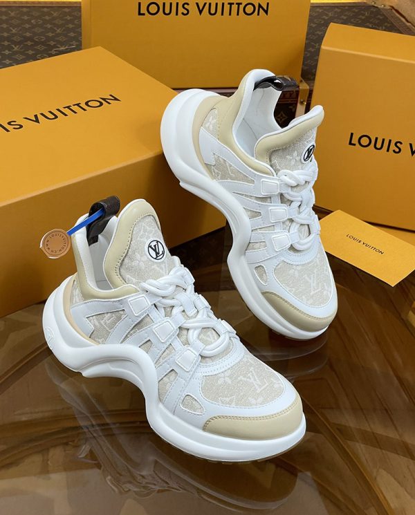 ルイヴィトン 靴 LV アークライト スニーカー レディース lv303314 ホワイト/グレー N品 スニーカー レディース 人気ブランド - 画像 (8)