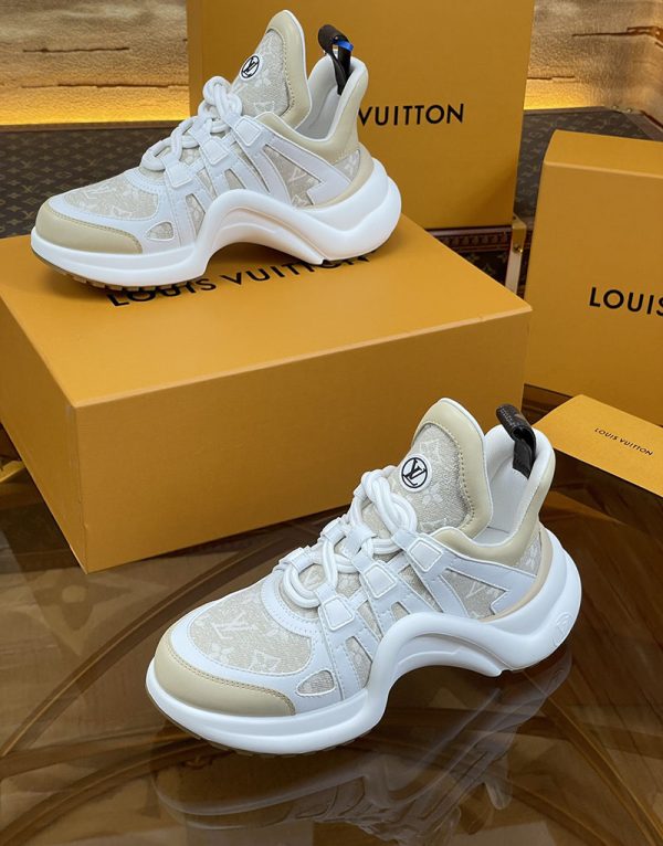 ルイヴィトン 靴 LV アークライト スニーカー レディース lv303314 ホワイト/グレー N品 スニーカー レディース 人気ブランド - 画像 (7)