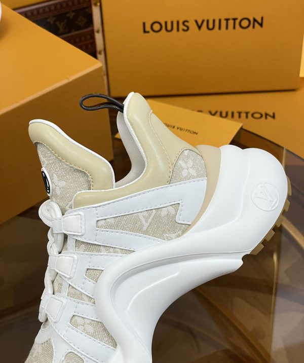 ルイヴィトン 靴 LV アークライト スニーカー レディース lv303314 ホワイト/グレー N品 スニーカー レディース 人気ブランド - 画像 (6)