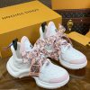 ルイヴィトン 靴 LV アークライト スニーカー レディース lv303316 ホワイト/ピンク N品 芸能人 愛用スニーカー レディース - 画像 (9)