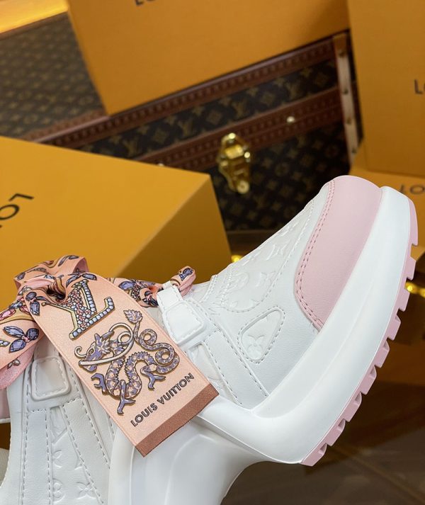 ルイヴィトン 靴 LV アークライト スニーカー レディース lv303316 ホワイト/ピンク N品 芸能人 愛用スニーカー レディース - 画像 (4)