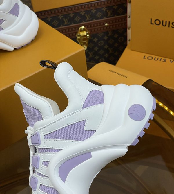 ルイヴィトン 靴 LV アークライト スニーカー レディース lv303317 ホワイト/パープル N品 芸能人 愛用スニーカー レディース - 画像 (5)