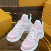 ルイヴィトン 靴 LV アークライト スニーカー レディース lv303318 ホワイト/ピンク N品 芸能人 愛用スニーカー レディース - 画像 (8)