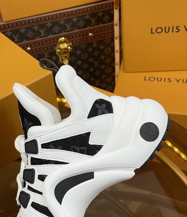ルイヴィトン 靴 LV アークライト スニーカー レディース lv303319 ホワイト/ブラック N品 芸能人 愛用スニーカー レディース - 画像 (5)