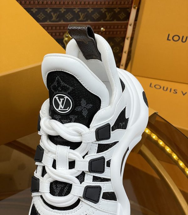ルイヴィトン 靴 LV アークライト スニーカー レディース lv303319 ホワイト/ブラック N品 芸能人 愛用スニーカー レディース - 画像 (3)