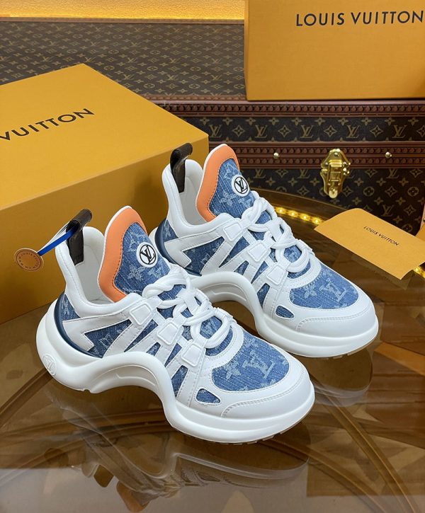 ルイヴィトン 靴 LV アークライト スニーカー レディース lv303320 ホワイト/デニム N品 芸能人 愛用スニーカー レディース - 画像 (9)