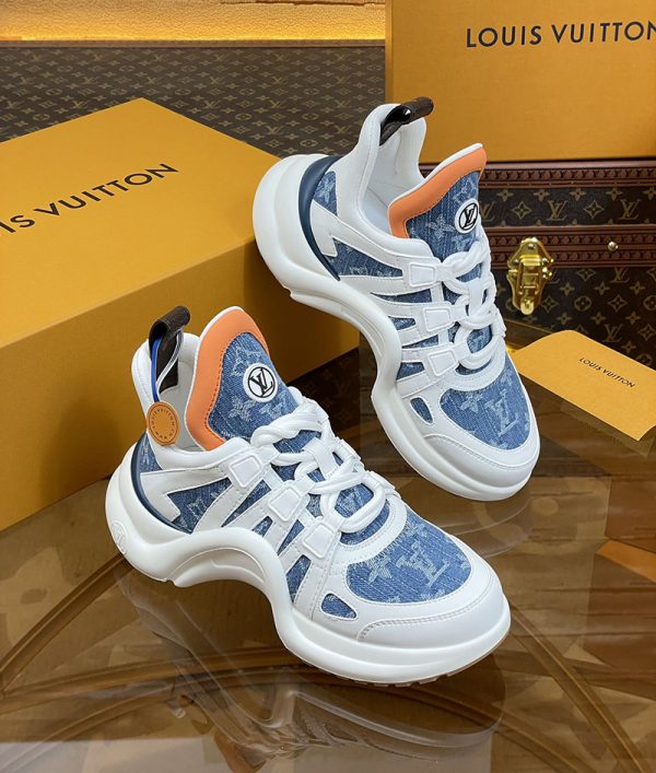 ルイヴィトン 靴 LV アークライト スニーカー レディース lv303320 ホワイト/デニム N品 芸能人 愛用スニーカー レディース - 画像 (7)