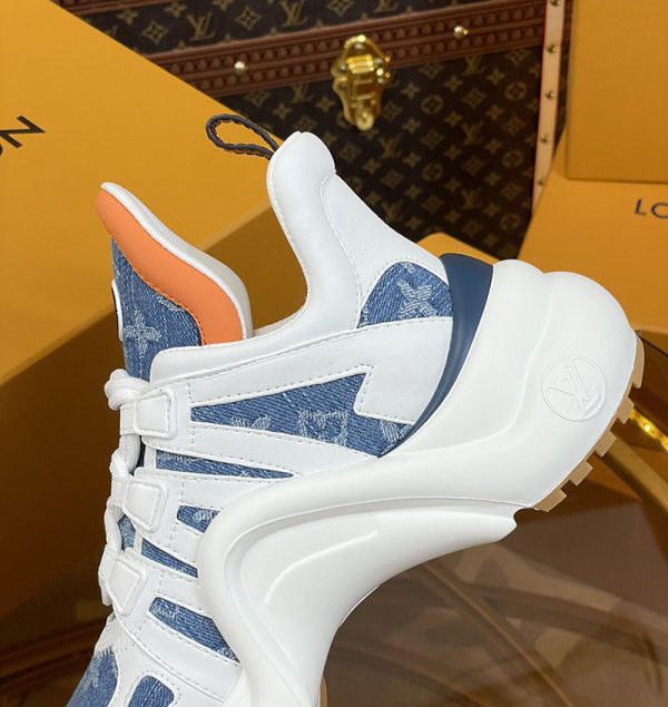 ルイヴィトン 靴 LV アークライト スニーカー レディース lv303320 ホワイト/デニム N品 芸能人 愛用スニーカー レディース - 画像 (4)
