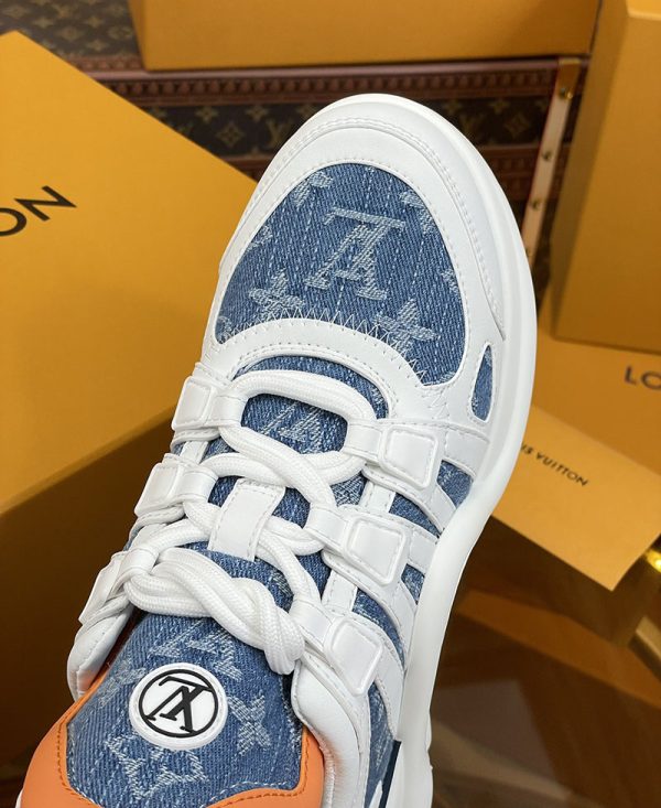 ルイヴィトン 靴 LV アークライト スニーカー レディース lv303320 ホワイト/デニム N品 芸能人 愛用スニーカー レディース - 画像 (2)
