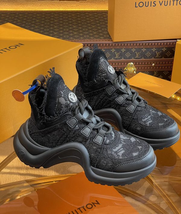 ルイヴィトン 靴 LV アークライト スニーカー レディース lv303321 ブラック N品 芸能人 愛用スニーカー レディース - 画像 (9)