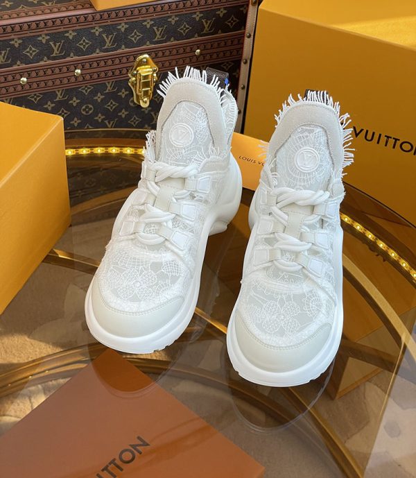 ルイヴィトン 靴 LV アークライト スニーカー レディース lv303322 ホワイト N品 芸能人 愛用スニーカー レディース - 画像 (9)