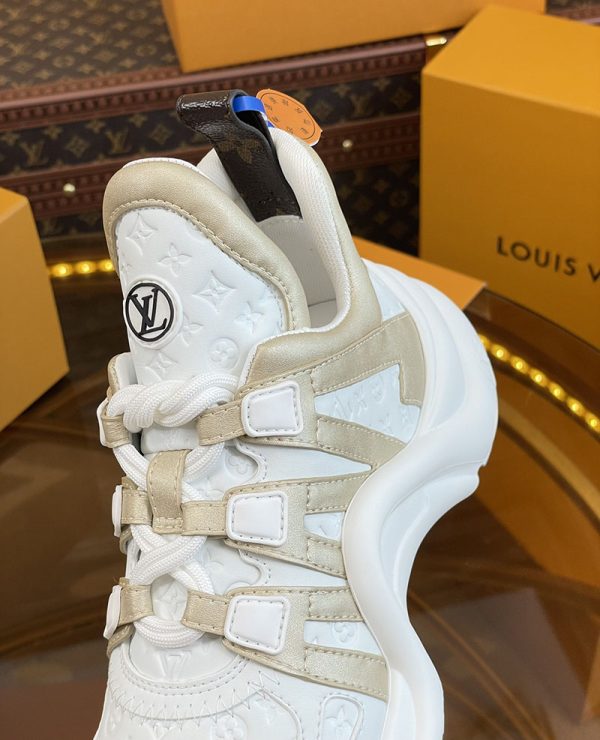ルイヴィトン 靴 LV アークライト スニーカー レディース lv303324 ホワイト/ゴールド N品 海外 スニーカー 流行り レディース - 画像 (4)
