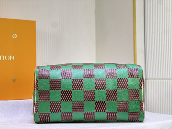 ルイヴィトン スピーディバンドリエール 40 ヴェール グリーン ブラウン ダミエポップ レザー N40579 N品 - 画像 (6)