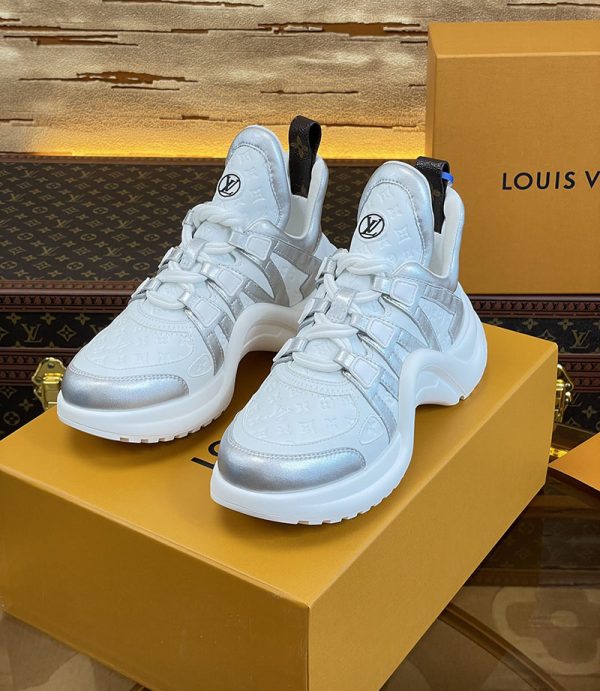ルイヴィトン 靴 LV アークライト スニーカー レディース lv303325 ホワイト/シルバー N品 海外 スニーカー 流行り レディース - 画像 (3)