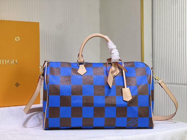 ルイヴィトン スピーディバンドリエール 40 ダミエポップ レザー lv301326 ブルー N品 スピーディ p9 バンドリエール 40 - 画像 (9)