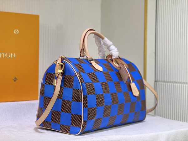 ルイヴィトン スピーディバンドリエール 40 ダミエポップ レザー lv301326 ブルー N品 スピーディ p9 バンドリエール 40 - 画像 (8)