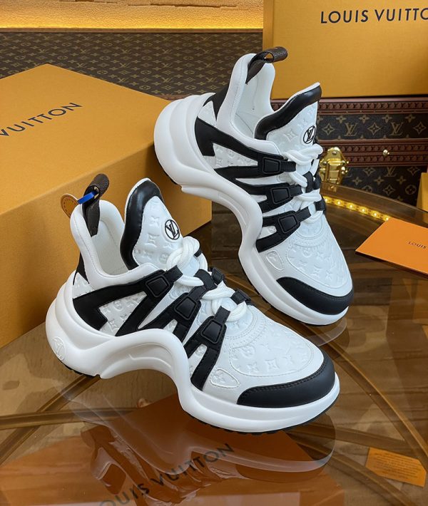 ルイヴィトン 靴 LV アークライト スニーカー レディース lv303326 ホワイト/ブラック N品 海外 スニーカー 流行り レディース - 画像 (8)