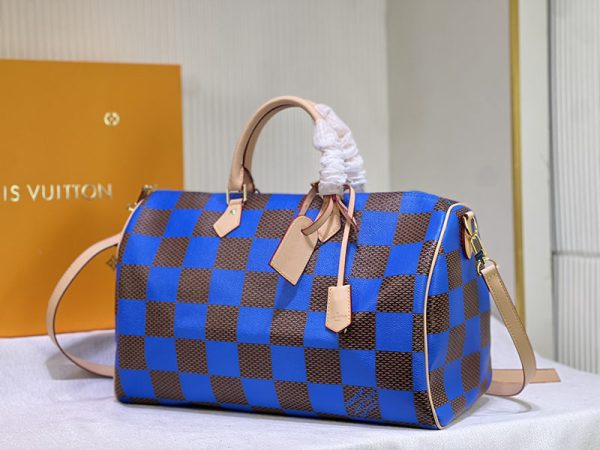 ルイヴィトン スピーディバンドリエール 40 ダミエポップ レザー lv301326 ブルー N品 スピーディ p9 バンドリエール 40 - 画像 (7)