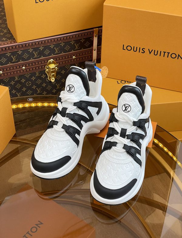 ルイヴィトン 靴 LV アークライト スニーカー レディース lv303326 ホワイト/ブラック N品 海外 スニーカー 流行り レディース - 画像 (7)