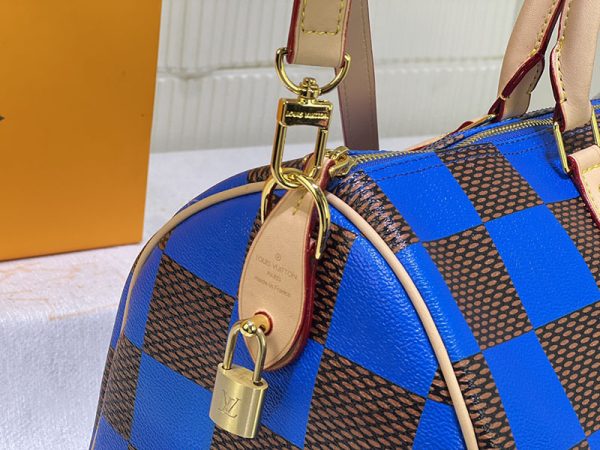 ルイヴィトン スピーディバンドリエール 40 ダミエポップ レザー lv301326 ブルー N品 スピーディ p9 バンドリエール 40 - 画像 (6)