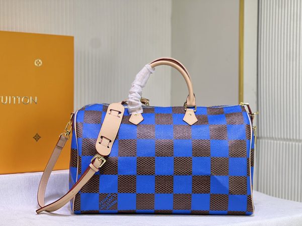 ルイヴィトン スピーディバンドリエール 40 ダミエポップ レザー lv301326 ブルー N品 スピーディ p9 バンドリエール 40 - 画像 (5)