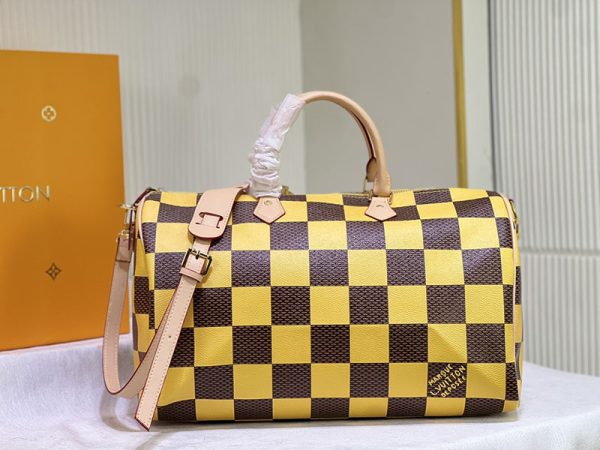 ルイヴィトン スピーディバンドリエール 40 ダミエポップ レザー lv301327 イエロー N品 スピーディ p9 バンドリエール 40 - 画像 (5)