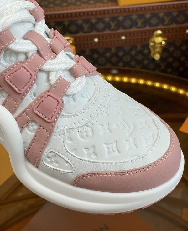 ルイヴィトン 靴 LV アークライト スニーカー レディース lv303327 ホワイト/ピンク N品 海外 スニーカー 流行り レディース - 画像 (3)