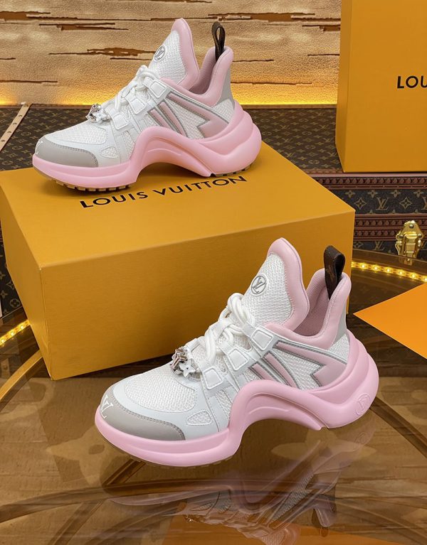 ルイヴィトン 靴 LV アークライト スニーカー レディース lv303328 ホワイト/ピンク N品 スニーカー レディース 人気 30代 - 画像 (6)