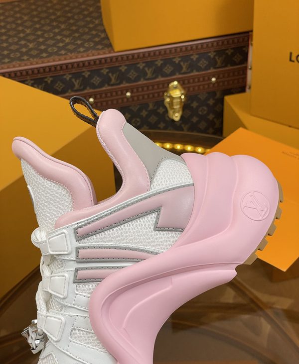 ルイヴィトン 靴 LV アークライト スニーカー レディース lv303328 ホワイト/ピンク N品 スニーカー レディース 人気 30代 - 画像 (5)